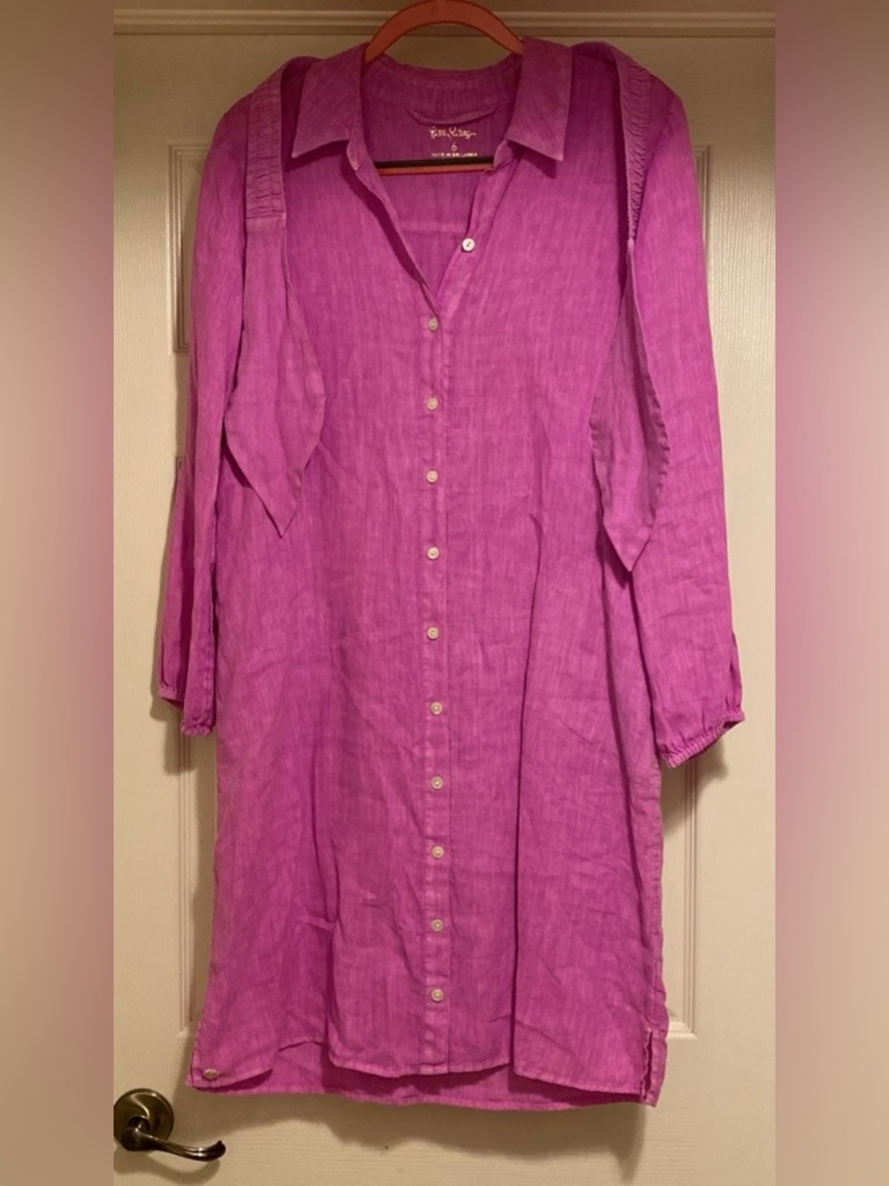Lilly Pulitzer Bethanne 100% Linen Dress with Included Belt Sz 6